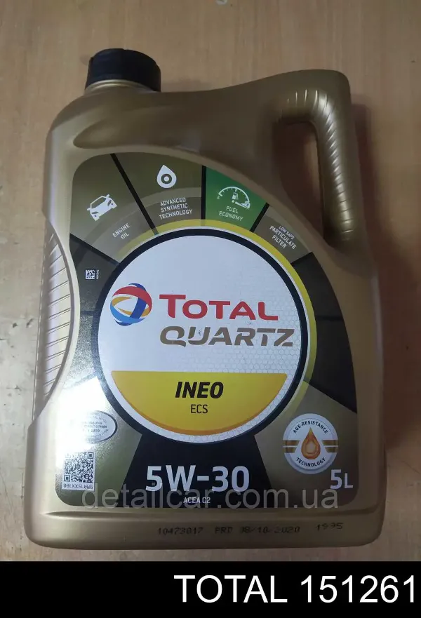 Моторное масло 151261 Total