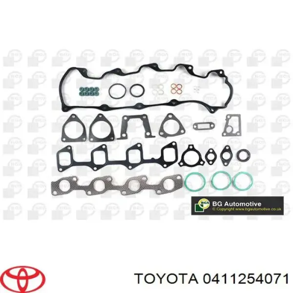 Верхний комплект прокладок двигателя 0411254071 Toyota