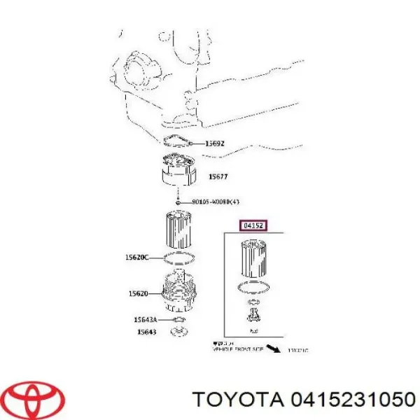 Купить 0415231050 Toyota Фильтр центробежный очистки масла