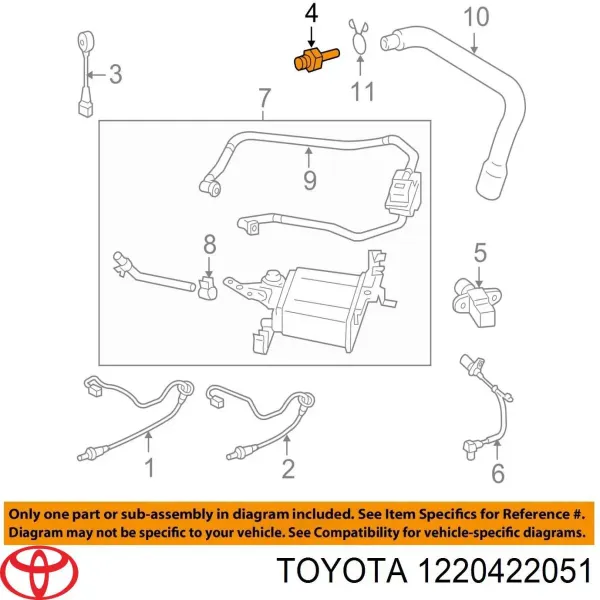Клапан PCV вентиляции картера на Toyota Avensis II T25