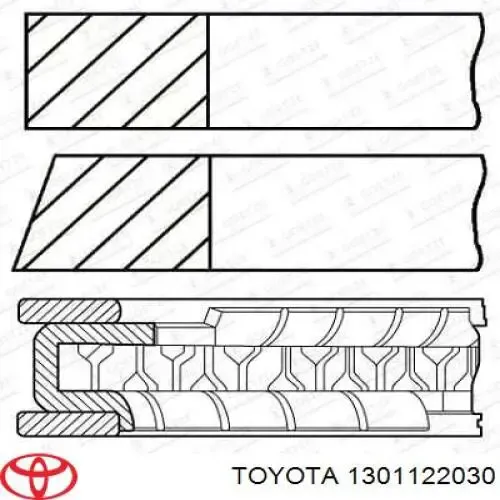 Кольца поршневые 28785STD Riken