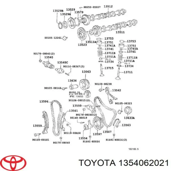Натяжной ролик ремня ГРМ Toyota Camry III седан (V10) (1991 - 1996) цена, от