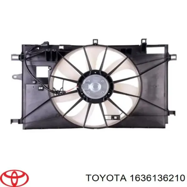 Вентилятор (крыльчатка) радиатора охлаждения правый 1636136210 Toyota