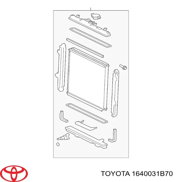 Радиатор 1640031B70 Toyota