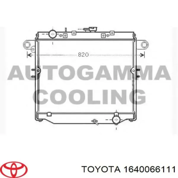 Радиатор 1640066111 Toyota
