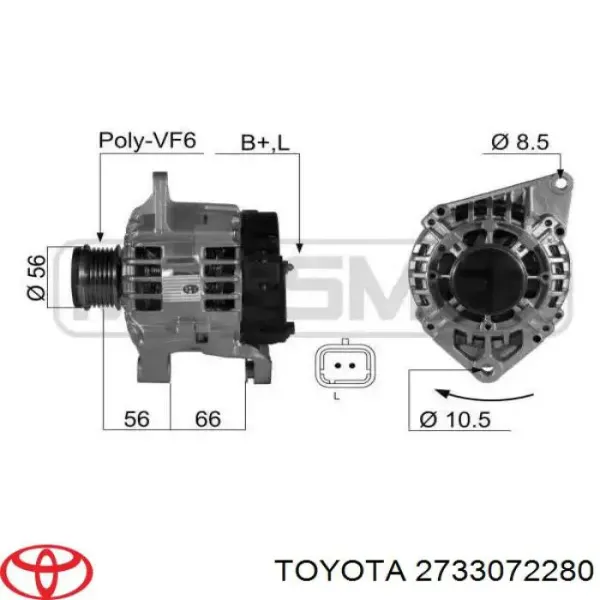 Якорь (ротор) генератора Toyota Avensis II седан (T25) (2003 - 2008) цена, от