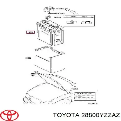 АКБ Тойота 95 А/ч 12 В (28800YZZAZ)
