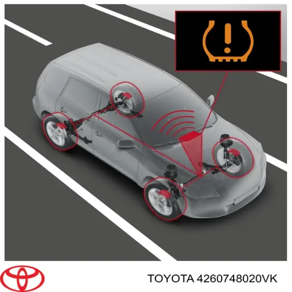 Датчик давления в шинах 4260748020VK Toyota