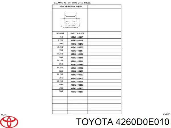 Диски колесные стальные (штампованные) 4260D0E010 Toyota