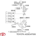 Цапфа передняя левая Toyota Prius ZVW30