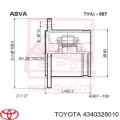 ШРУС внутренний задний TOYOTA 4340327010