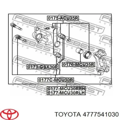 Пыльник направляющей суппорта тормозного заднего TOYOTA 4777541030
