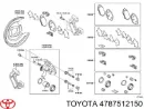 Пыльник направляющей суппорта тормозного заднего TOYOTA 4787512150