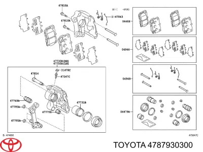 Пыльник направляющей суппорта тормозного заднего TOYOTA 4787930300