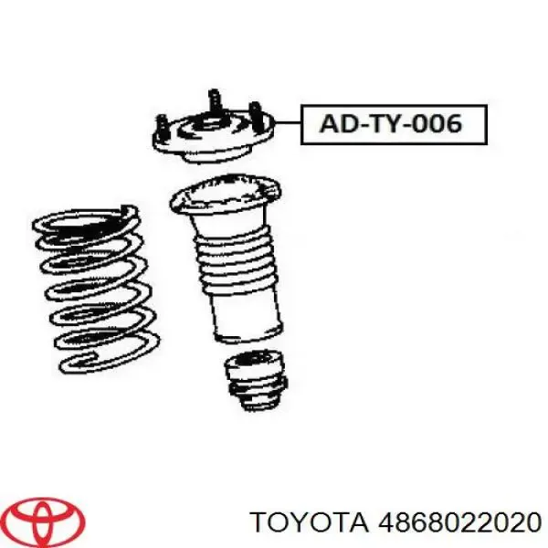 Опора переднего амортизатора 4868022020 Toyota
