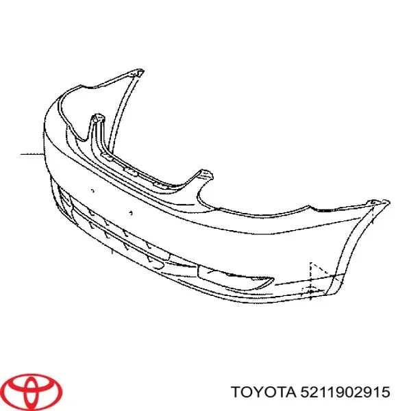 Передний бампер 5211902915 Toyota