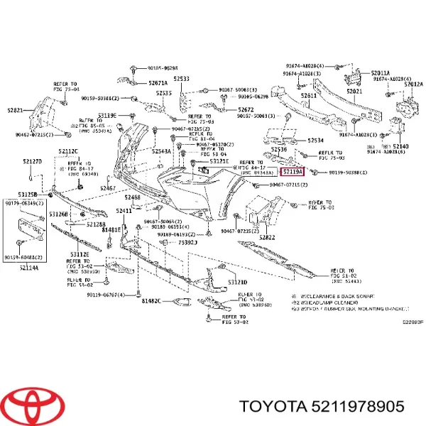 Передний бампер 5211978905 Toyota