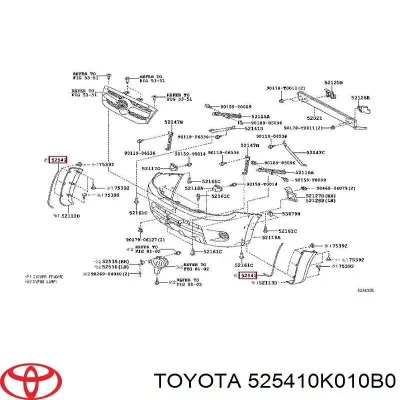 Защита передняя "кенгурятник" TOYOTA 525410K010B0