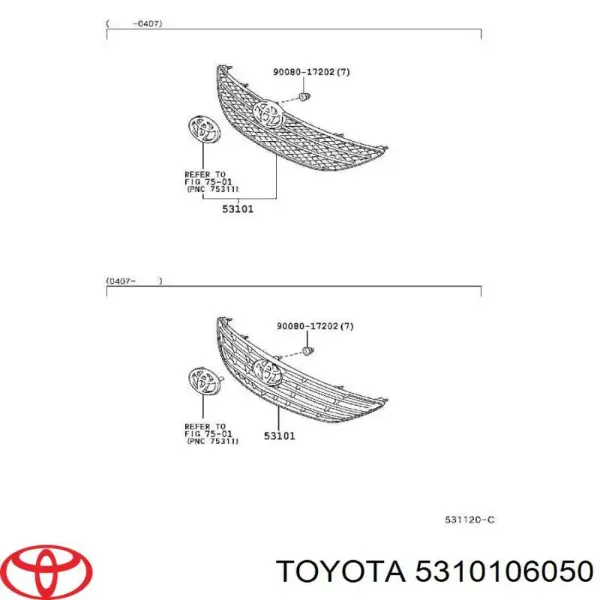 Решетка радиатора 0490549991 Tempest