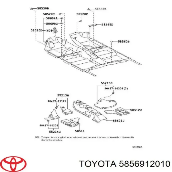  5856912010 Toyota