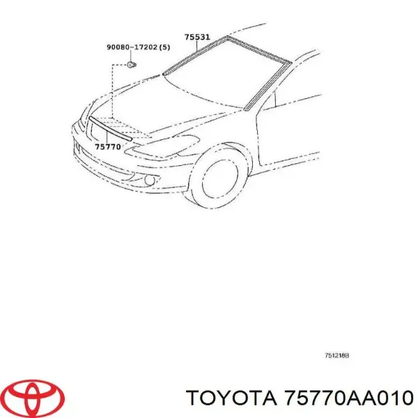 Накладка на капот Toyota Solara V3