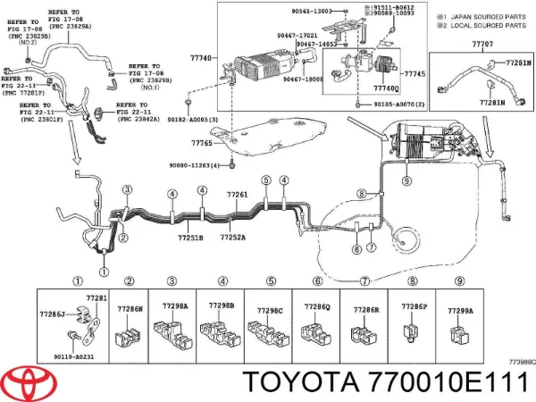 Бензобак 770010E111 Toyota