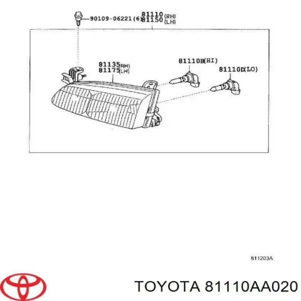 Правая фара FP8162R8E Depo/Loro/Abakus