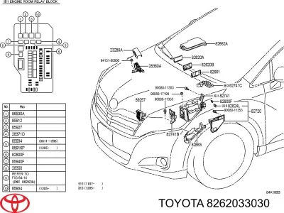 Блок предохранителей TOYOTA 8262033030