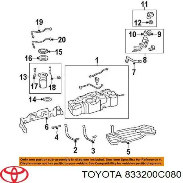  Датчик уровня топлива Toyota Sequoia 
