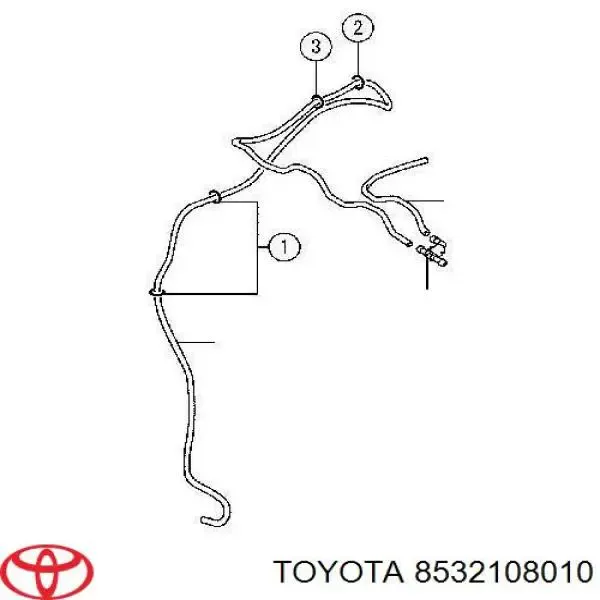 Тройник системы стеклоомывателя 8532108010 Toyota