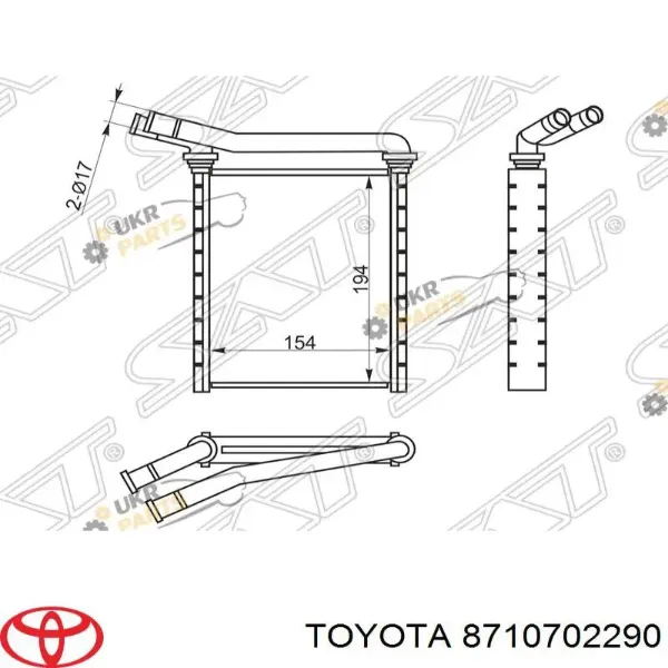 Радиатор печки Toyota FORTUNER N5, N6