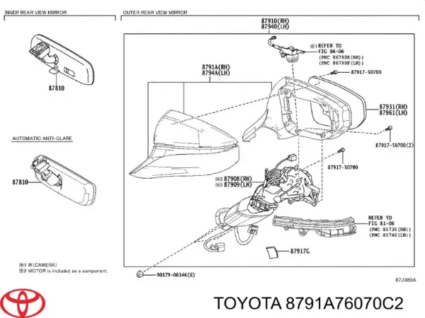  8791A76070C2 Toyota
