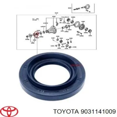 Сальник хвостовика редуктора переднего моста TOYOTA 9031141009