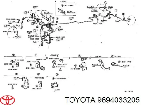 Шланг тормозной передний BH055 Masuma
