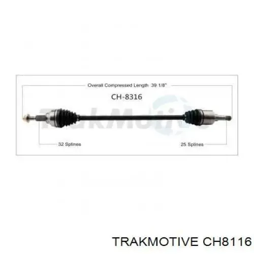 Правая полуось CH8116 Trakmotive/Surtrack