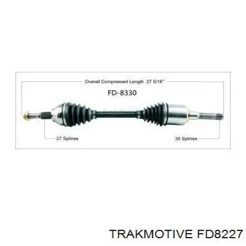 Правая полуось FD8227 Trakmotive/Surtrack