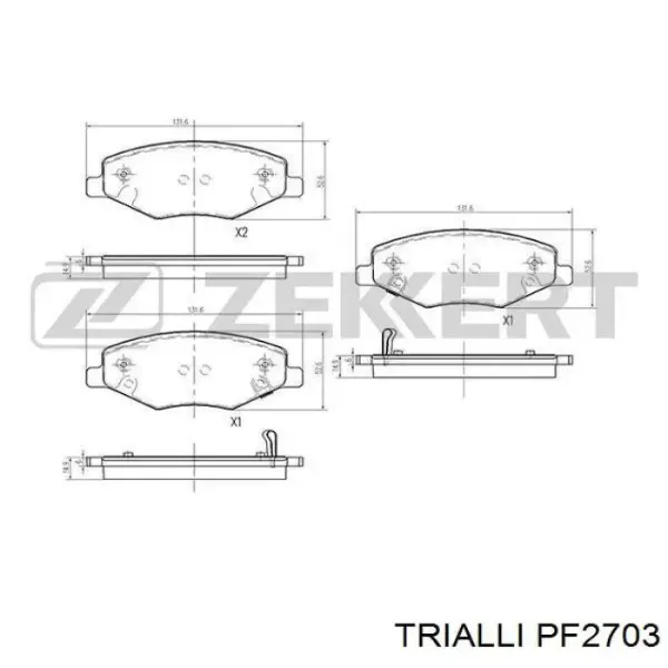 1016A116GN3501080 HoT-Parts Колодки передние