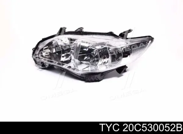 Левая фара 20C530052B TYC