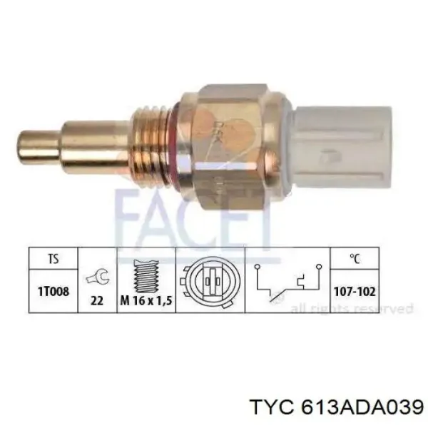 Радиатор кондиционера 613ADA039 TYC