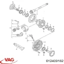 Шестерня спидометра ведущая VAG 012409182A