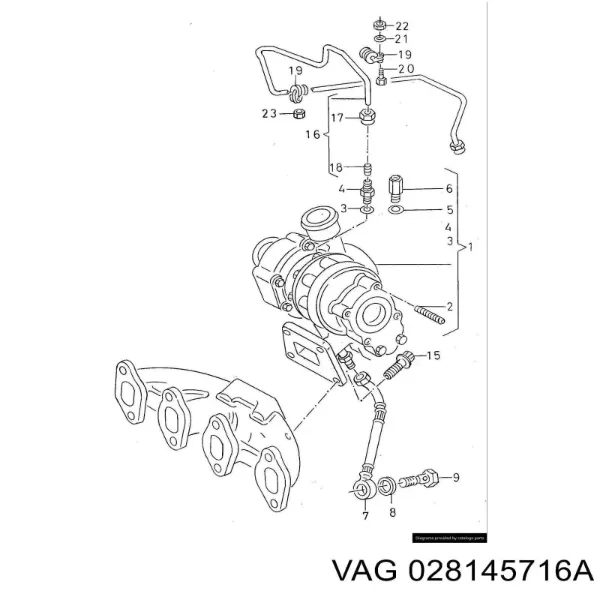 Клапан турбины VAG 028145716A