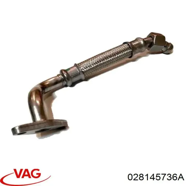 Трубка/шланг отвода масла от турбины VAG 028145736A