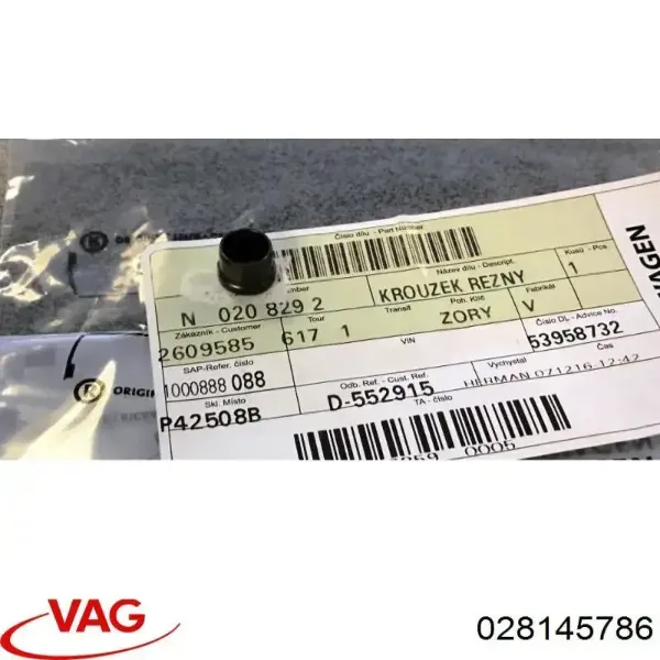 Болт трубки турбины подачи масла 028145786 VAG