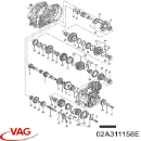 Шестерня 5-й передачи ведущая VAG 02A311158E