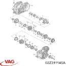Шестерня 3-й передачи ведомая VAG 02Z311145A