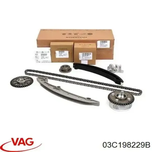 Комплект цепи ГРМ 03C198229B VAG