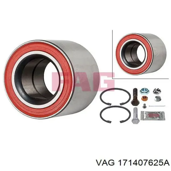 Купить 171407625A VAG Подшипник передней ступицы