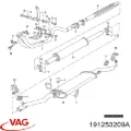 Центральная часть глушителя Volkswagen Golf 19E, 1G1