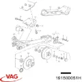 Подрамник задний Volkswagen Jetta 19E, 1G2, 165, 167