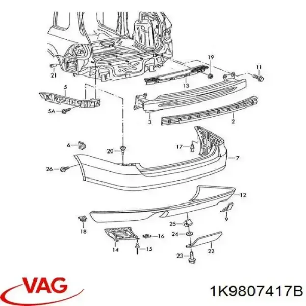 Задний бампер PVG04208BA Signeda